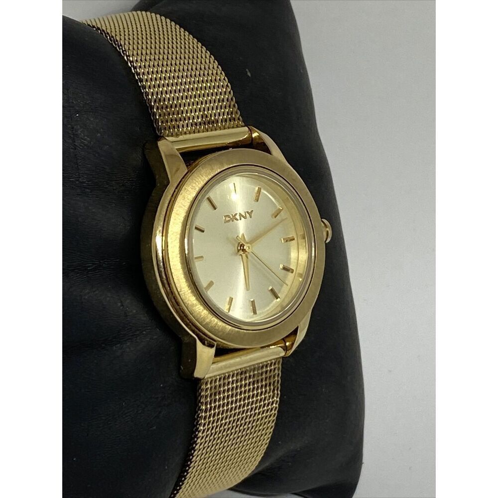 DKNY NY8553 Women's Gold Stainless Steel Mesh Analog Dial Quartz Watch JK745 - Picture 5 of 12